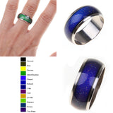 Maxbell Women Men Emotion Feeling Mood Body Temperature Color Changeable Funny Magic Ring Gift US Size 6.5 Pack of 2PCS