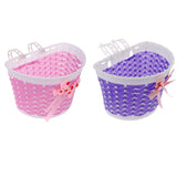 Maxbell 2Pcs Kids Bike Pannier Bicycle Bowknot Front Basket Shopping Bag Detachable