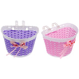 Maxbell 2Pcs Kids Bike Pannier Bicycle Bowknot Front Basket Shopping Bag Detachable