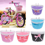 Maxbell 2Pcs Kids Bike Pannier Bicycle Bowknot Front Basket Shopping Bag Detachable