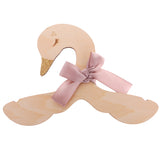 Maxbell 2 Pieces Swan Pink Bow Baby Kid Room Nursery Wooden Coat Clothes Hook Hanger