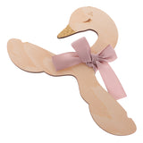 Maxbell 2 Pieces Swan Pink Bow Baby Kid Room Nursery Wooden Coat Clothes Hook Hanger