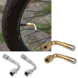 Maxbell 4 Pieces Valve Stem Adapter Brass 90 Degree Valve Extension Car Electrombile Tyre Valve Extender Bike Parts 2 Color