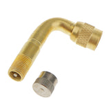 Maxbell 4 Pieces Valve Stem Adapter Brass 90 Degree Valve Extension Car Electrombile Tyre Valve Extender Bike Parts 2 Color