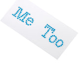 Maxbell Pink "I Do" + Blue "Me Too" Rhinestone Wedding Bridal Groom Shoes Stickers