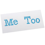 Maxbell Pink "I Do" + Blue "Me Too" Rhinestone Wedding Bridal Groom Shoes Stickers