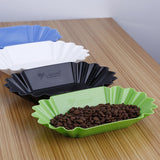 Maxbell 4 Set Plastic Plate Snack Serving Tray Oval Coffee Bean Tray Coffee Cupping