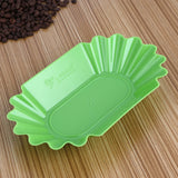 Maxbell 4 Set Plastic Plate Snack Serving Tray Oval Coffee Bean Tray Coffee Cupping