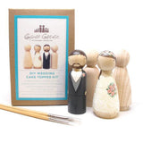 Maxbell 20pcs/Set Female Male Blank Wooden Peg Dolls Hand Painting DIY Wedding Favor