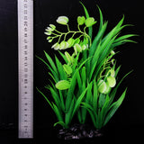 Maxbell Aquarium Ornament Stone Rock Artificial Water Plant Grass For Fish Tank Cave