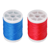 Maxbell Set of 2 Pieces Blue/Red Fiber Archery Bow String Serving - 110m/120yard，0.4mm