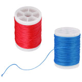 Maxbell Set of 2 Pieces Blue/Red Fiber Archery Bow String Serving - 110m/120yard，0.4mm