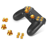 Maxbell 2Pieces Thumbsticks Thumb Grip + Chrome D-pad for Sony PS4 Mod Kit Console