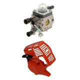 Maxbell Red Recoil Starter Carburetor Assembly Kit Fits for STIHL FC55 HL45 KM55