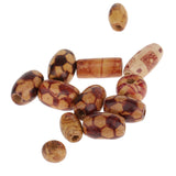 Maxbell 200 Pieces Mixed Large Hole BOHO Wooden Beads Spacer for Macrame European Charms DIY Crafts