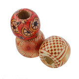 Maxbell 200 Pieces Mixed Large Hole BOHO Wooden Beads Spacer for Macrame European Charms DIY Crafts