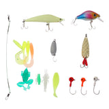 Maxbell Fishing Lures Set Soft Hard Lures Rubber Earth Worm Lures Artificial Baits