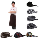 Maxbell 2 Pieces Unisex Catering Chef's Headwrap Bandana Hat Head Do Tied Caps