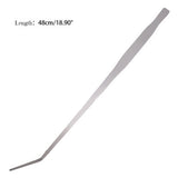 Maxbell 2-piece Stainless Steel Aquarium Live Tank Plant Elbow Straight Tweezer 48cm