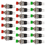 Maxbell 20Pieces Mini Lockless Push Button Switch Momentary Model Railway Car Boat