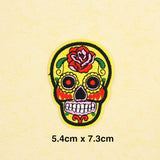 Maxbell Sew On Iron On Embroidery Skull Patch Eyeball Tattoo Wicca Sequin Applique
