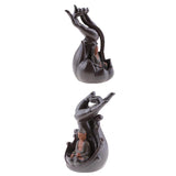 Maxbell 2Pieces Ceramic Incense Smoke Cone Burner Backflow Censer Holder Home Decor