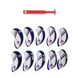 Maxbell 10 Pieces USA Flag Neoprene Golf Club Iron Head Cover with Groove Sharpener