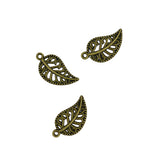 Maxbell 200 Pieces Vintage Filigree Hollow Leaf Charms Pendants Jewelry DIY Makings