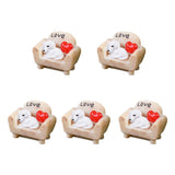 Maxbell 10pcs Miniature Dog Sofa Landscape Craft Ornament Statue Fairy DIY Decor
