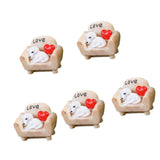 Maxbell 10pcs Miniature Dog Sofa Landscape Craft Ornament Statue Fairy DIY Decor