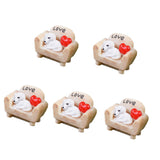 Maxbell 10pcs Miniature Dog Sofa Landscape Craft Ornament Statue Fairy DIY Decor