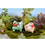 Maxbell 10pcs Miniature Dog Sofa Landscape Craft Ornament Statue Fairy DIY Decor