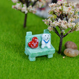 Maxbell 10pcs Miniature Dog Sofa Landscape Craft Ornament Statue Fairy DIY Decor