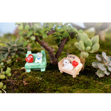 Maxbell 10pcs Miniature Dog Sofa Landscape Craft Ornament Statue Fairy DIY Decor