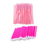 Maxbell 50 Pieces Disposable Lip Gloss Brushes + 50 Pieces Eyelash Mascara Wands