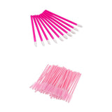 Maxbell 50 Pieces Disposable Lip Gloss Brushes + 50 Pieces Eyelash Mascara Wands