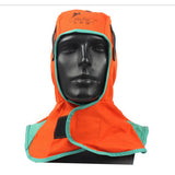 Maxbell 2 Piece Welders Welding Work Helmet Protective Hood Flame Retardant Hat Orange+Blue