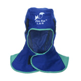 Maxbell 2 Piece Welders Welding Work Helmet Protective Hood Flame Retardant Hat Orange+Blue