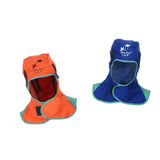 Maxbell 2 Piece Welders Welding Work Helmet Protective Hood Flame Retardant Hat Orange+Blue