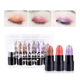 Maxbell 15 Colors Mini Shimmer Highlighter Eyeshadow Stick Smoky Eye Makeup Pens Set