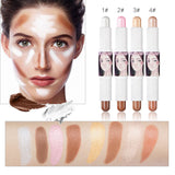 Maxbell 4 Pieces Dual Ended Duo Concealer Contour Highlight Stick Face Eye Foundation Cream - Easy to apply