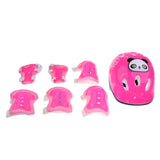 Maxbell 7Pcs Kids Roller Skating Bike Helmet Knee Elbow Wrist Pad Plus Sport Cones