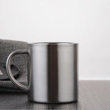 Maxbell 2Pcs DOUBLE BARREL Double Wall Insulated Stainless Steel Beer and Coffee Mug (300ml + 400ml)