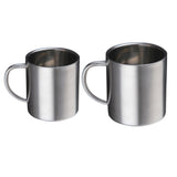 Maxbell 2Pcs DOUBLE BARREL Double Wall Insulated Stainless Steel Beer and Coffee Mug (300ml + 400ml)