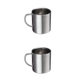 Maxbell 2Pcs DOUBLE BARREL Double Wall Insulated Stainless Steel Beer and Coffee Mug (300ml + 400ml)