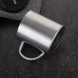 Maxbell 2Pcs DOUBLE BARREL Double Wall Insulated Stainless Steel Beer and Coffee Mug (300ml + 400ml)