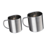 Maxbell 2Pcs DOUBLE BARREL Double Wall Insulated Stainless Steel Beer and Coffee Mug (300ml + 400ml)