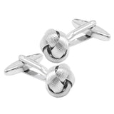 Maxbell Punk Style Silver Brass 3D Machinery Bicycle Chain & Knot Modeling Men Shirt Cufflinks Tie Links