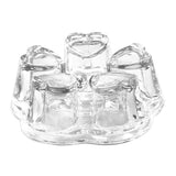 Maxbell 2pc Creative Glass Tea Pot Warmers Heaters Foundation for Teapots Work Clear