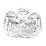 Maxbell 2pc Creative Glass Tea Pot Warmers Heaters Foundation for Teapots Work Clear